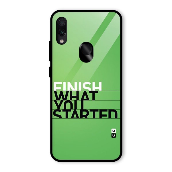 Green Finish Glass Back Case for Redmi Note 7