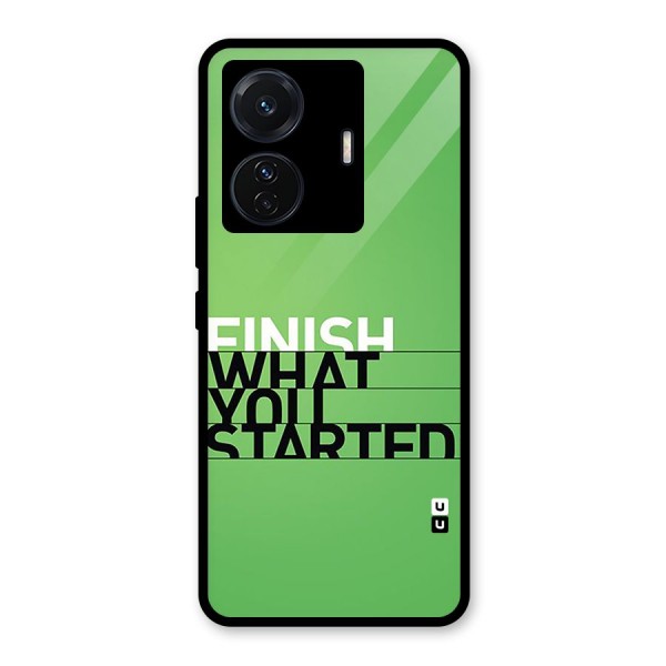 Green Finish Glass Back Case for Vivo T1 Pro