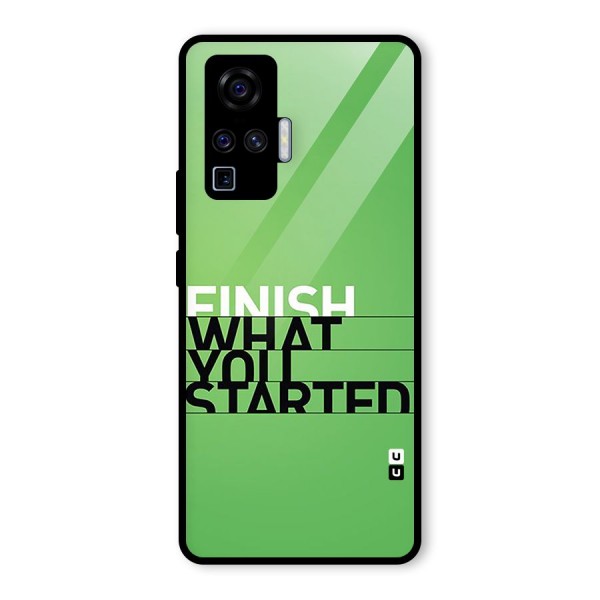 Green Finish Glass Back Case for Vivo X50 Pro