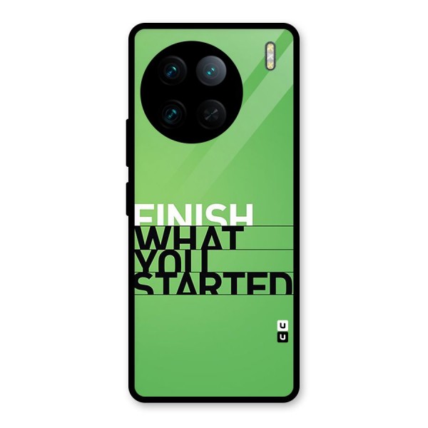 Green Finish Glass Back Case for Vivo X90 Pro