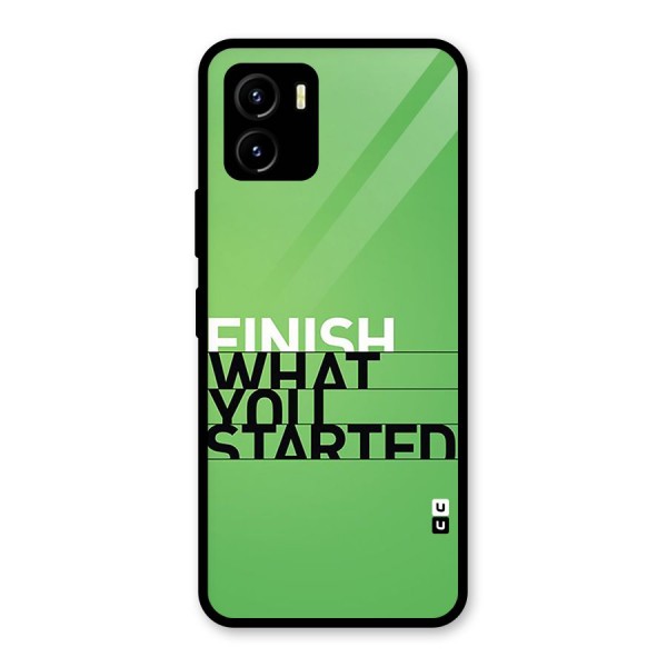 Green Finish Glass Back Case for Vivo Y15s