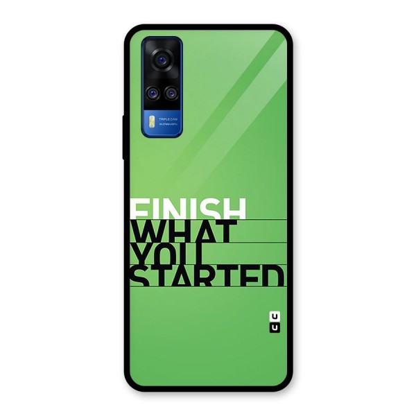 Green Finish Glass Back Case for Vivo Y51