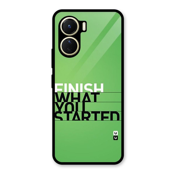 Green Finish Glass Back Case for Vivo Y56