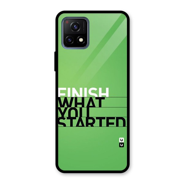 Green Finish Glass Back Case for Vivo Y72 5G