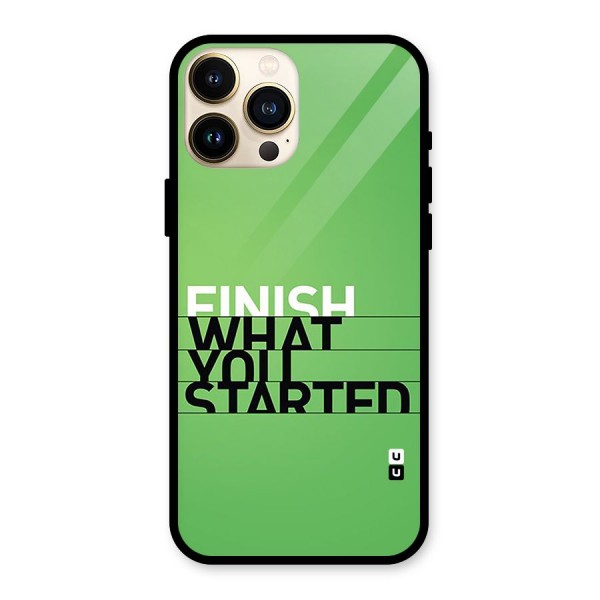 Green Finish Glass Back Case for iPhone 13 Pro Max