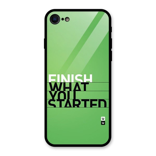 Green Finish Glass Back Case for iPhone SE 2020