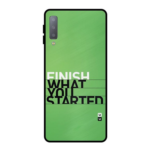 Green Finish Metal Back Case for Galaxy A7 (2018)