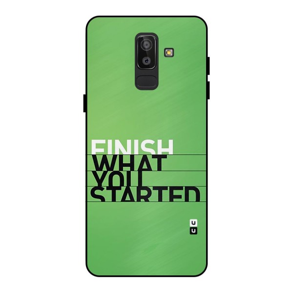 Green Finish Metal Back Case for Galaxy J8