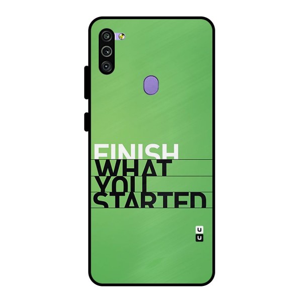 Green Finish Metal Back Case for Galaxy M11