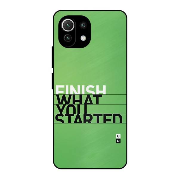 Green Finish Metal Back Case for Mi 11 Lite