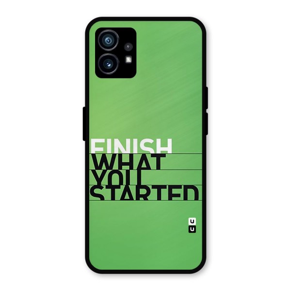 Green Finish Metal Back Case for Nothing Phone 1