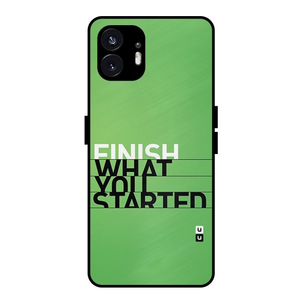 Green Finish Metal Back Case for Nothing Phone 2