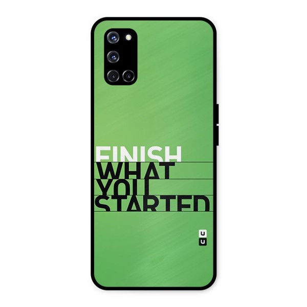 Green Finish Metal Back Case for Oppo A52