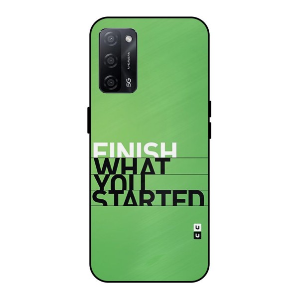 Green Finish Metal Back Case for Oppo A53s 5G