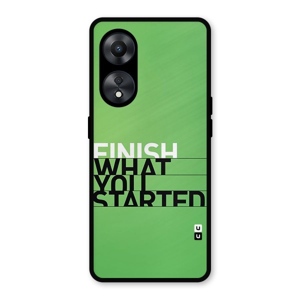 Green Finish Metal Back Case for Oppo A78