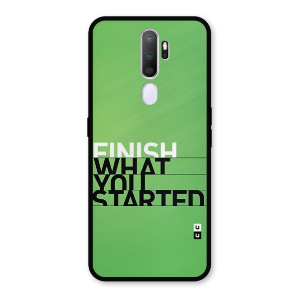 Green Finish Metal Back Case for Oppo A9 (2020)