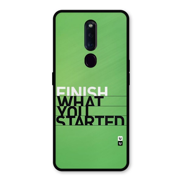 Green Finish Metal Back Case for Oppo F11 Pro