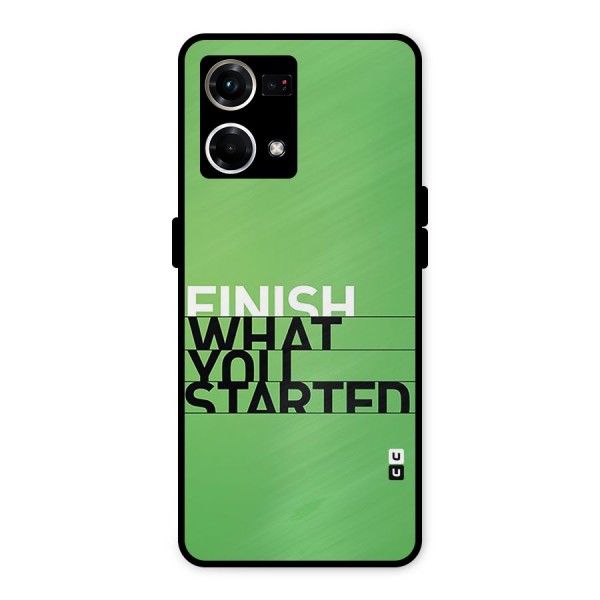 Green Finish Metal Back Case for Oppo F21 Pro 4G