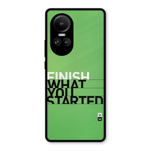 Green Finish Metal Back Case for Oppo Reno10