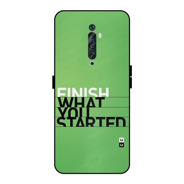 Green Finish Metal Back Case for Oppo Reno2 F