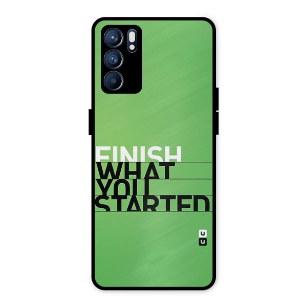 Green Finish Metal Back Case for Oppo Reno6 5G