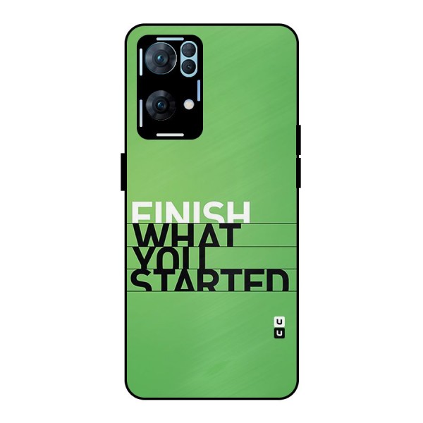 Green Finish Metal Back Case for Oppo Reno7 Pro 5G