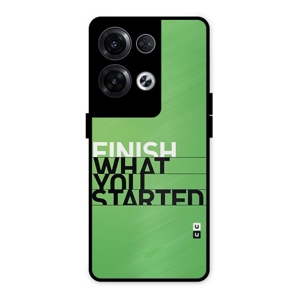 Green Finish Metal Back Case for Oppo Reno8 Pro 5G