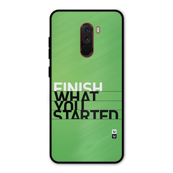 Green Finish Metal Back Case for Poco F1