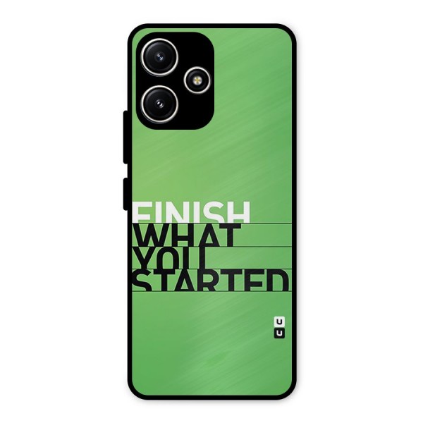 Green Finish Metal Back Case for Poco M6 Pro