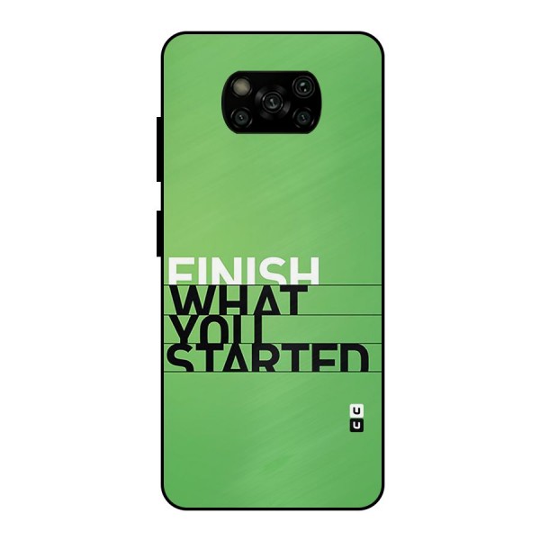 Green Finish Metal Back Case for Poco X3