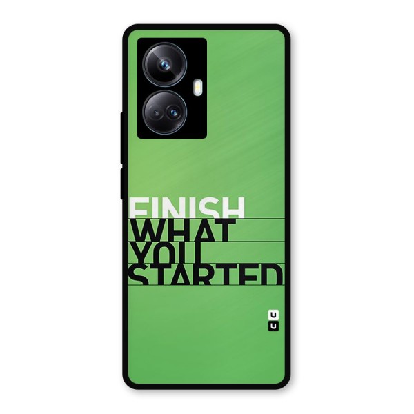 Green Finish Metal Back Case for Realme 10 Pro Plus