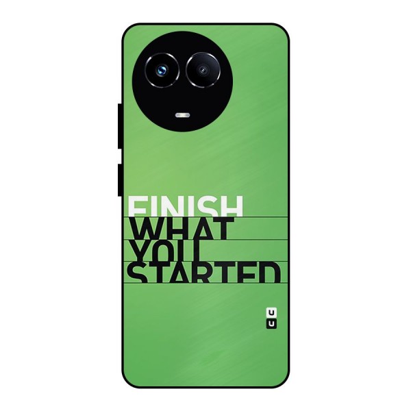 Green Finish Metal Back Case for Realme 11 5G