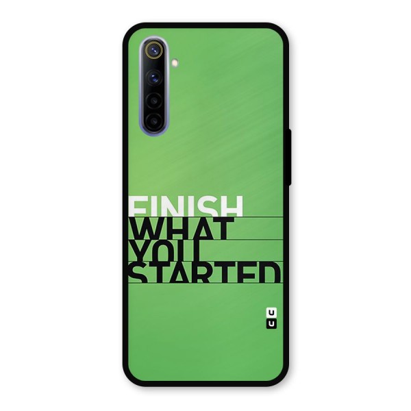 Green Finish Metal Back Case for Realme 6i