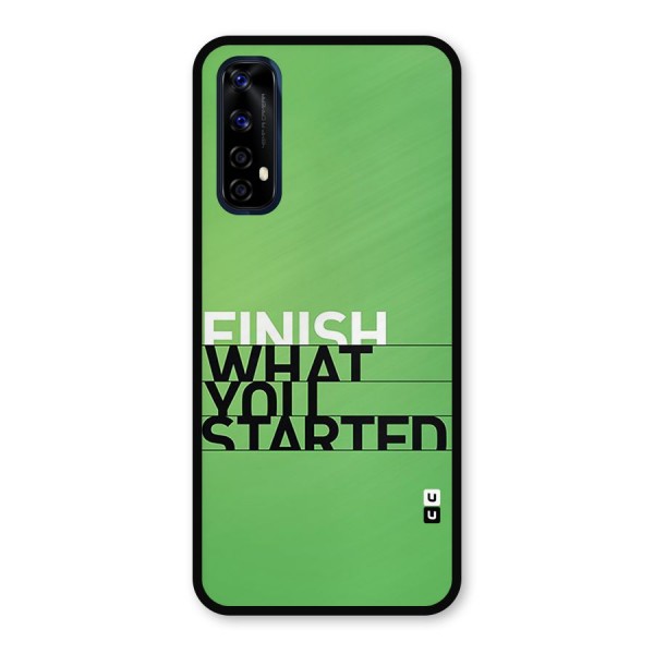 Green Finish Metal Back Case for Realme 7