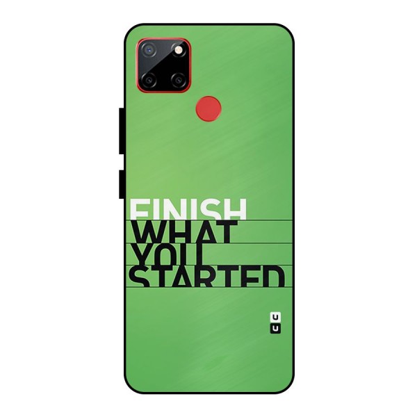 Green Finish Metal Back Case for Realme C12