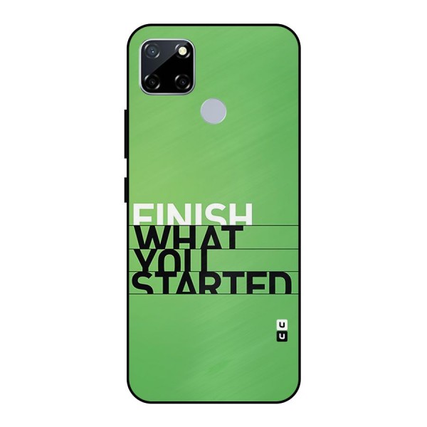 Green Finish Metal Back Case for Realme Narzo 20