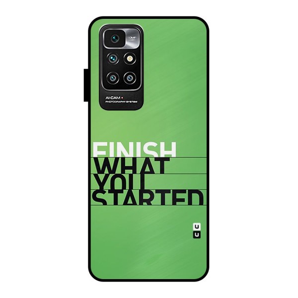 Green Finish Metal Back Case for Redmi 10 Prime