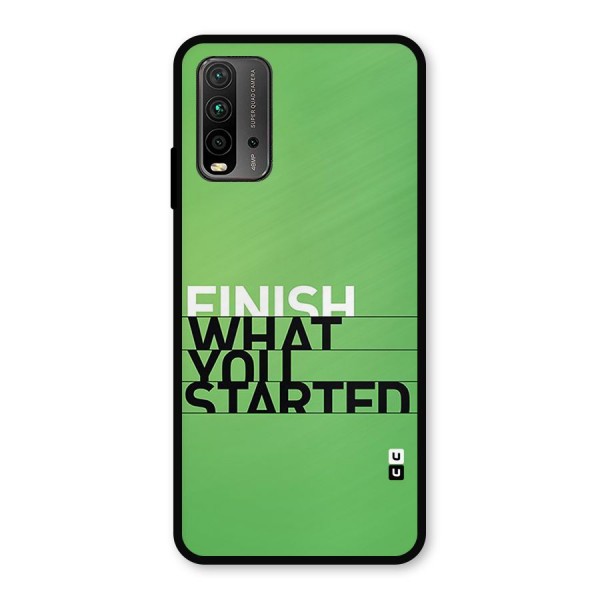 Green Finish Metal Back Case for Redmi 9 Power