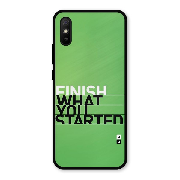 Green Finish Metal Back Case for Redmi 9i