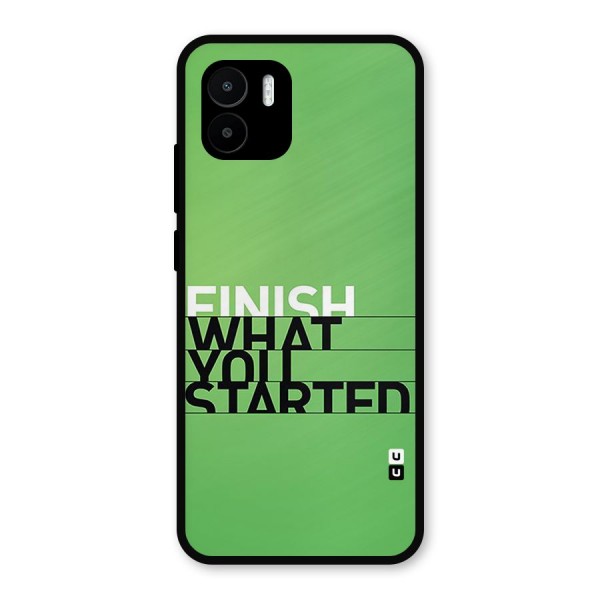 Green Finish Metal Back Case for Redmi A1