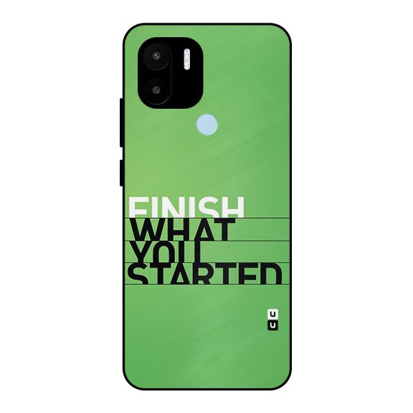 Green Finish Metal Back Case for Redmi A1 Plus