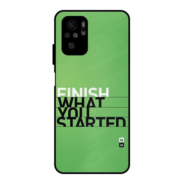 Green Finish Metal Back Case for Redmi Note 10S