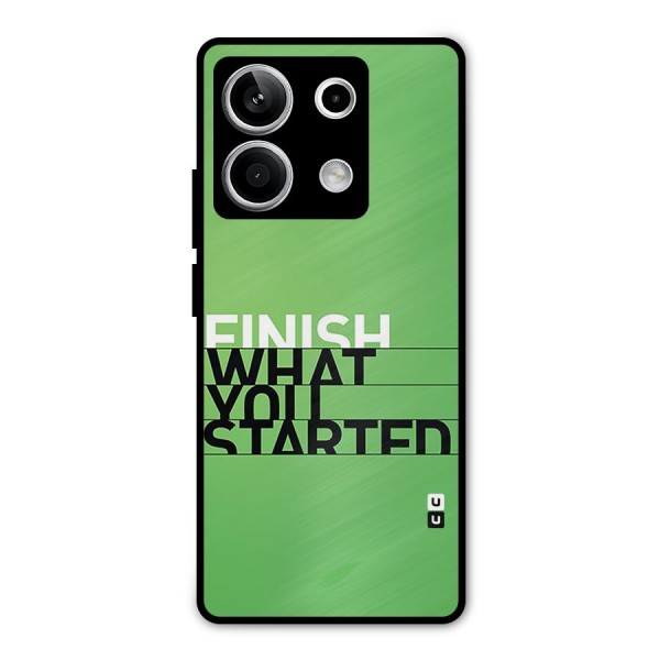 Green Finish Metal Back Case for Redmi Note 13 5G