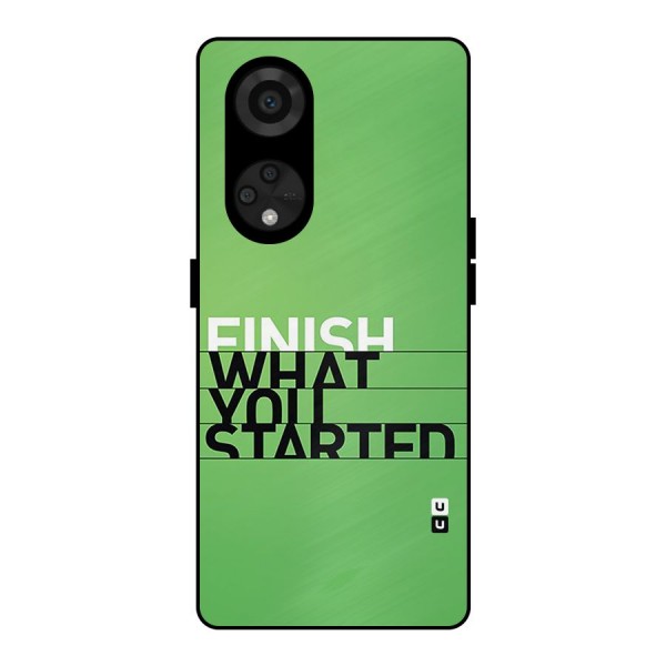 Green Finish Metal Back Case for Reno8 T 5G