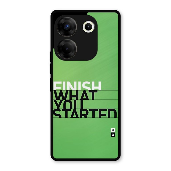 Green Finish Metal Back Case for Tecno Camon 20