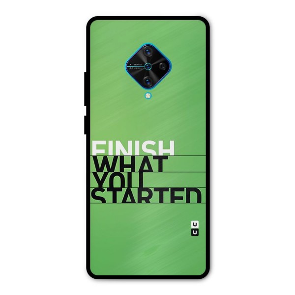 Green Finish Metal Back Case for Vivo S1 Pro