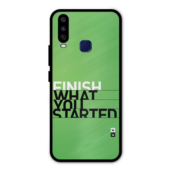 Green Finish Metal Back Case for Vivo U10