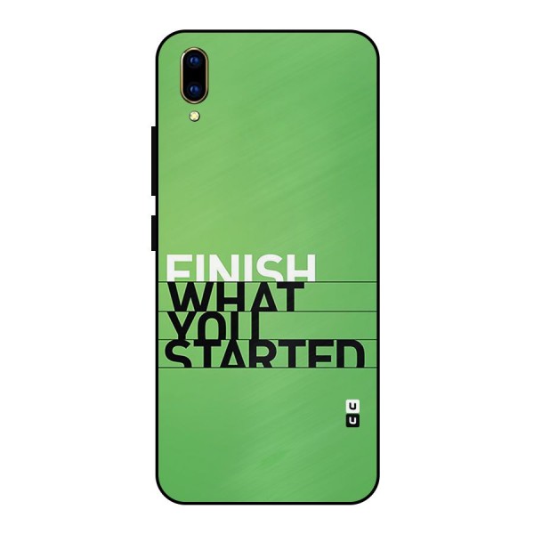 Green Finish Metal Back Case for Vivo V11 Pro