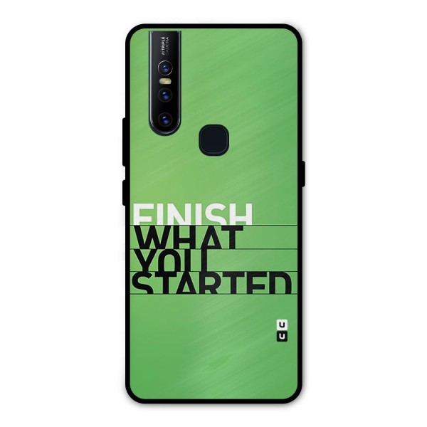 Green Finish Metal Back Case for Vivo V15