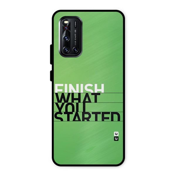 Green Finish Metal Back Case for Vivo V19